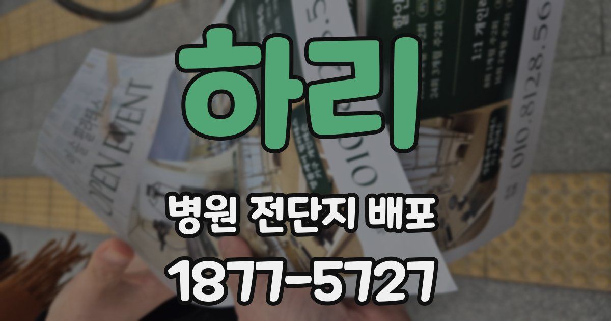 하리 병원 전단지 배포