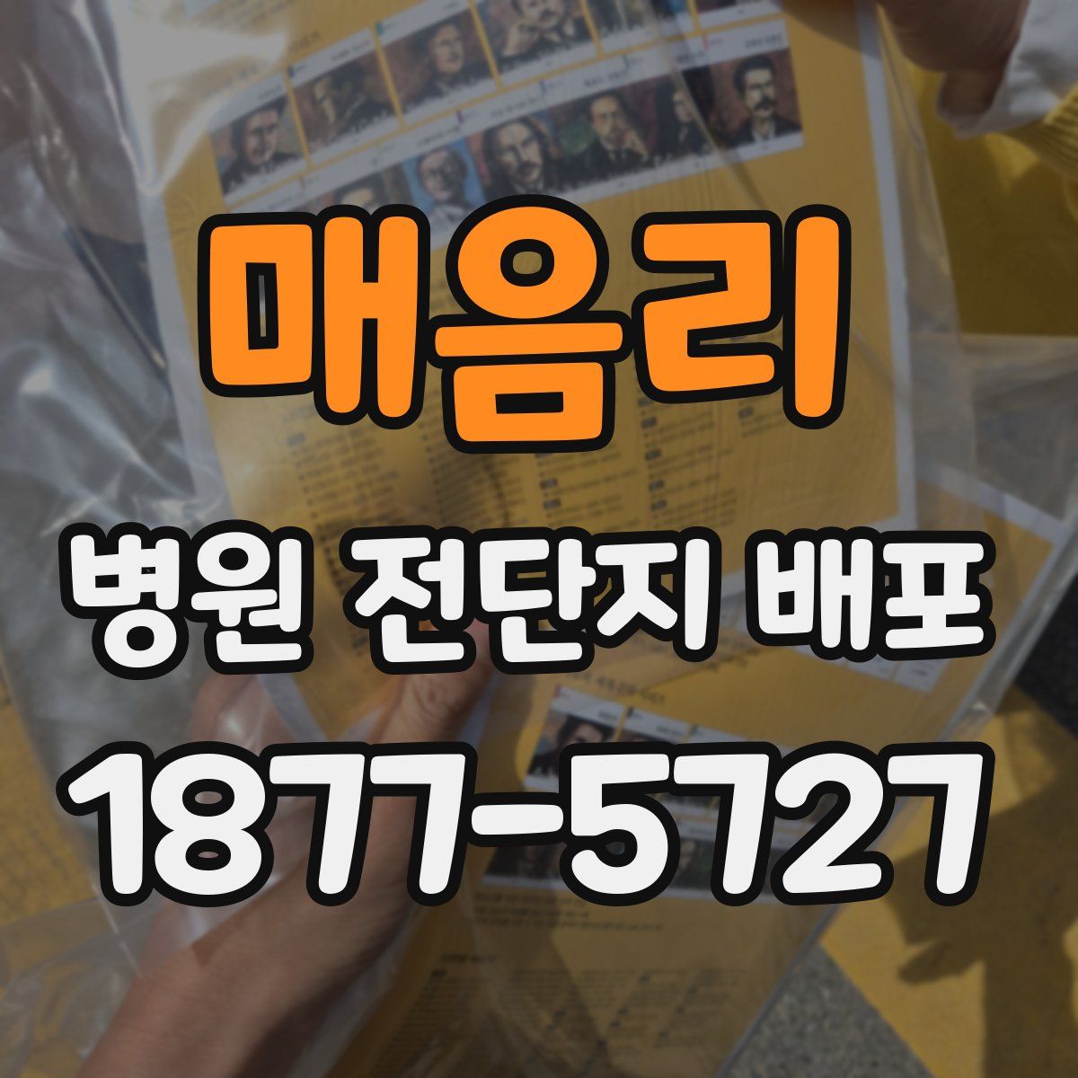 매음리 병원 전단지 배포
