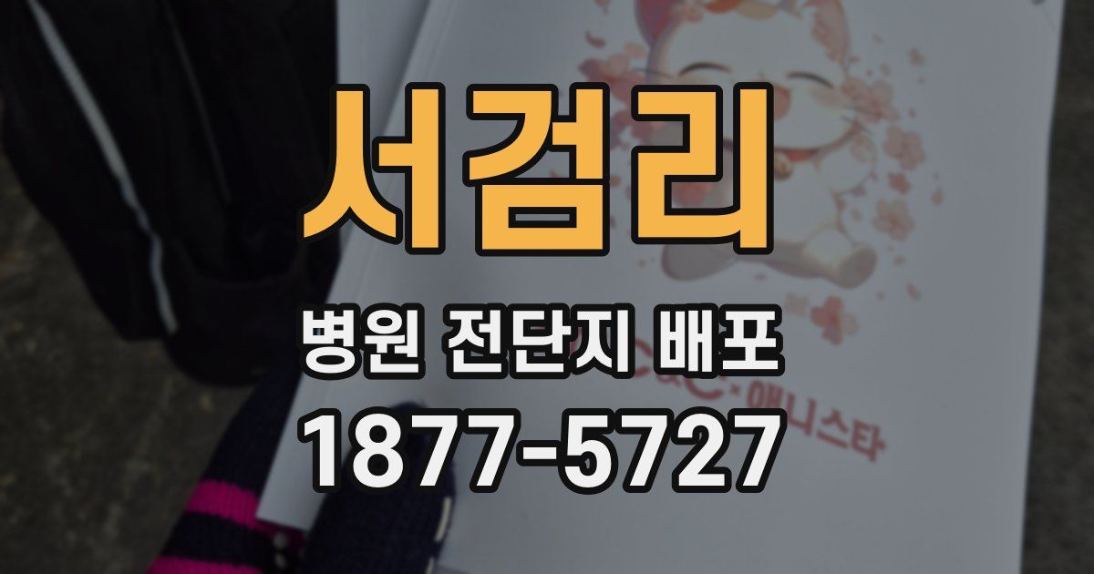 서검리 병원 전단지 배포