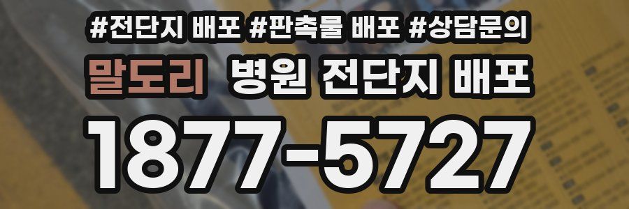 말도리 병원 전단지 배포