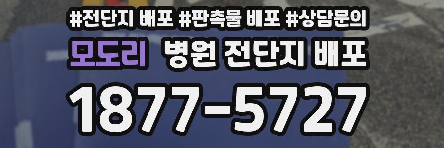 모도리 병원 전단지 배포