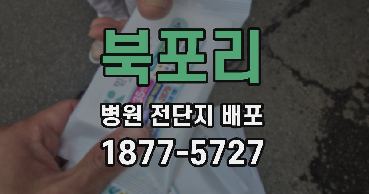 북포리 병원 전단지 배포