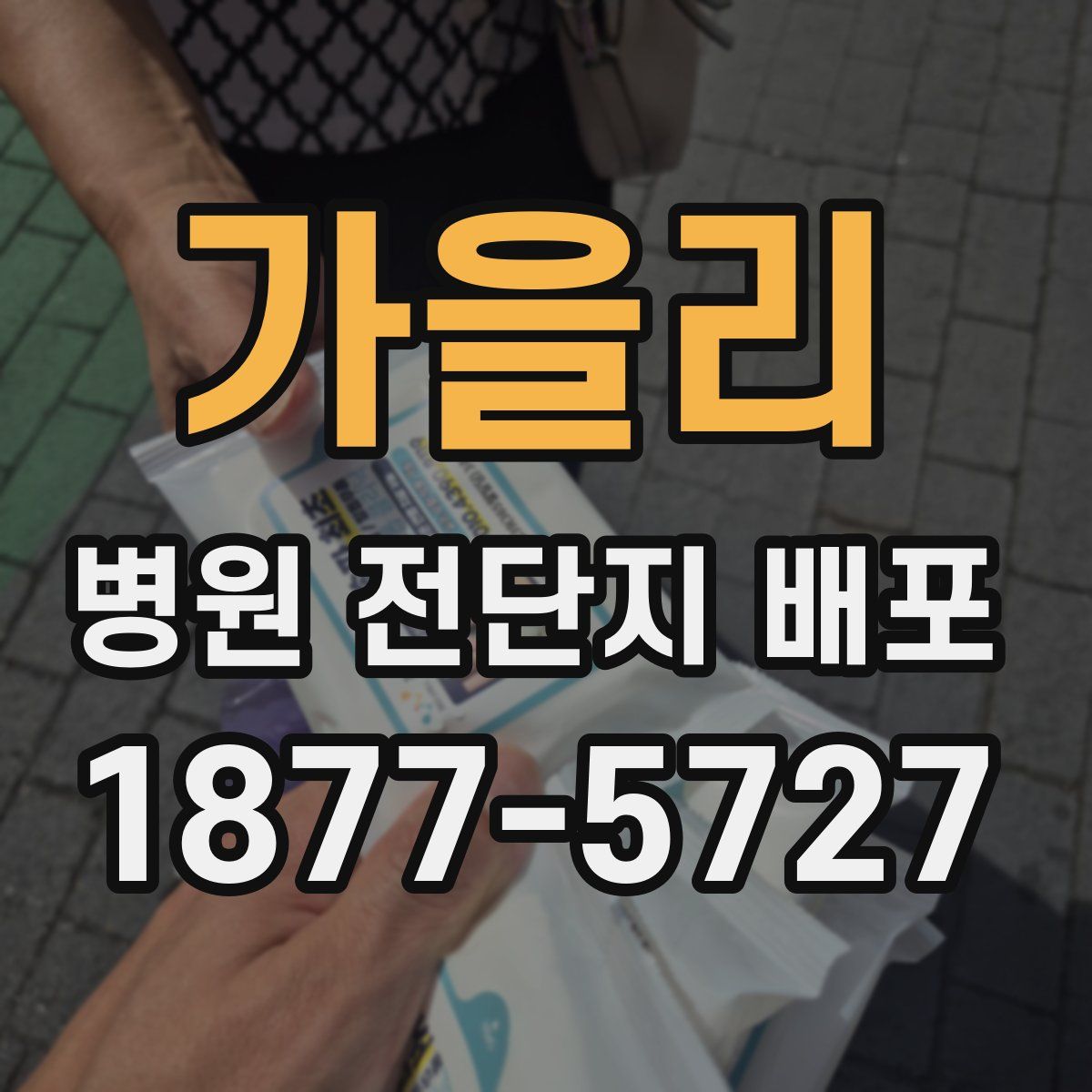 가을리 병원 전단지 배포