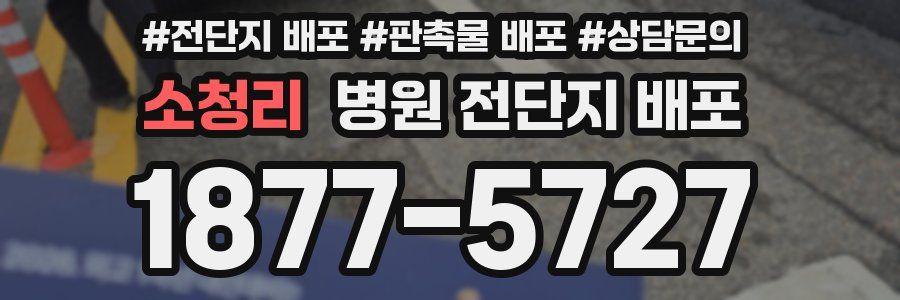 소청리 병원 전단지 배포