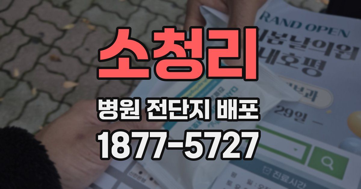소청리 병원 전단지 배포