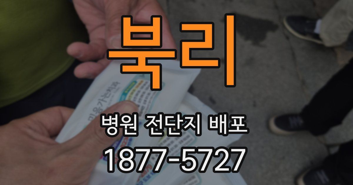 북리 병원 전단지 배포
