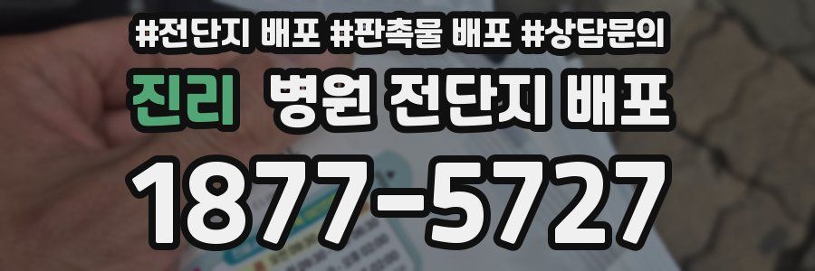 진리 병원 전단지 배포