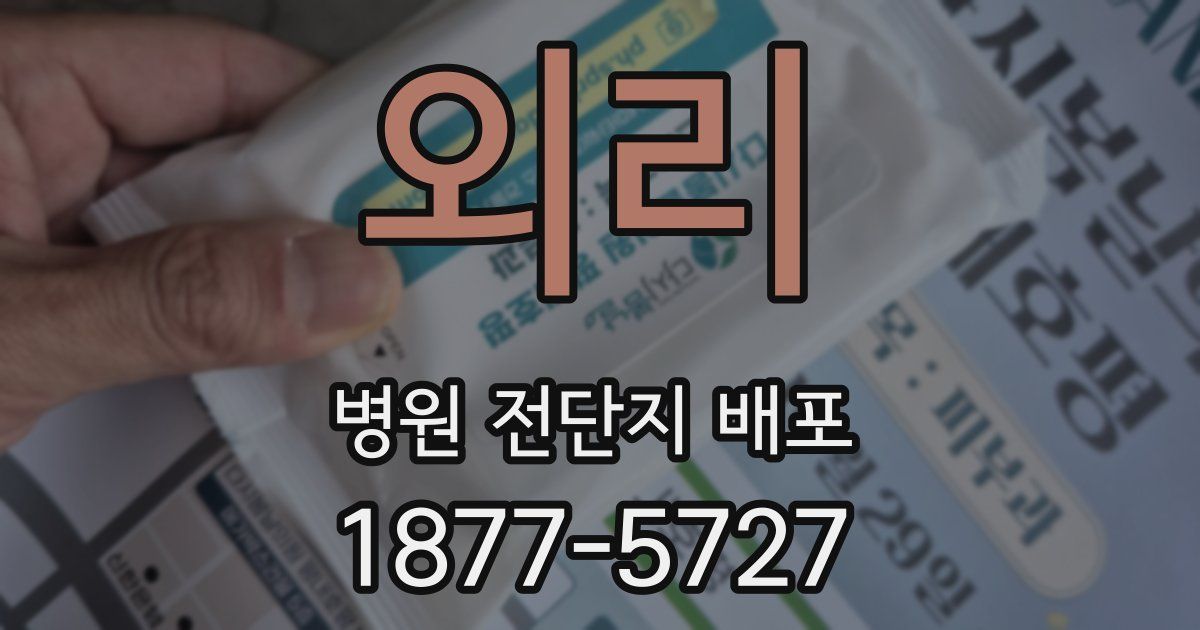 외리 병원 전단지 배포