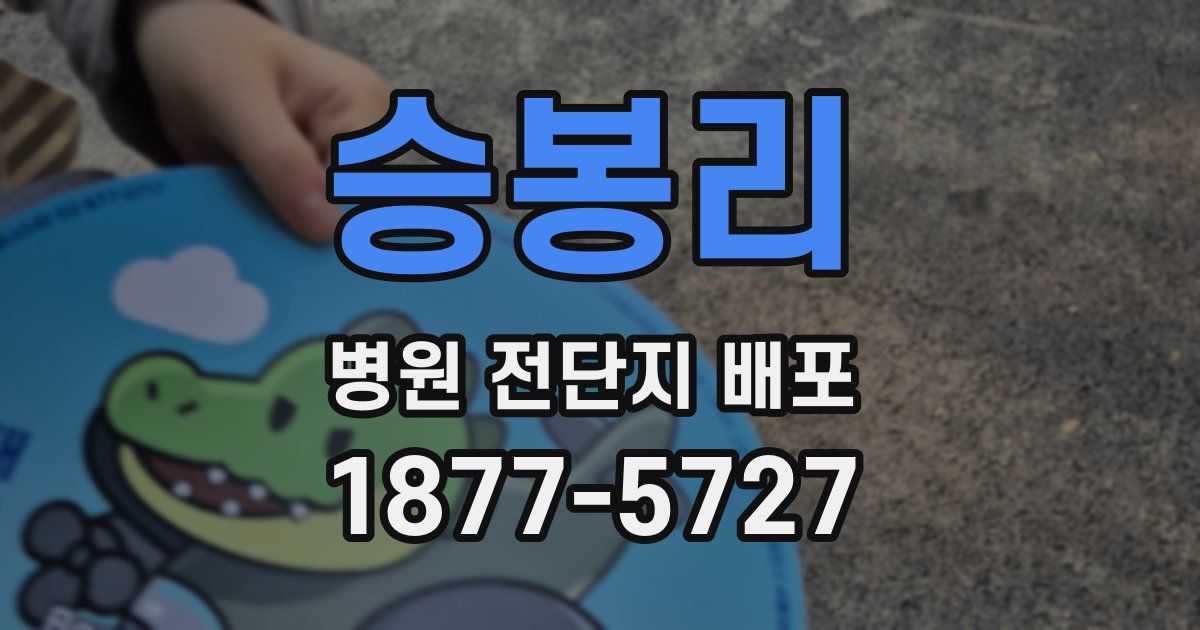 승봉리 병원 전단지 배포