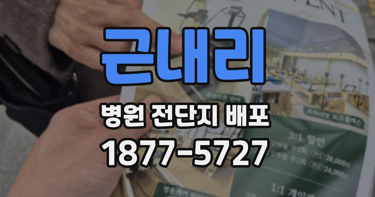근내리 병원 전단지 배포