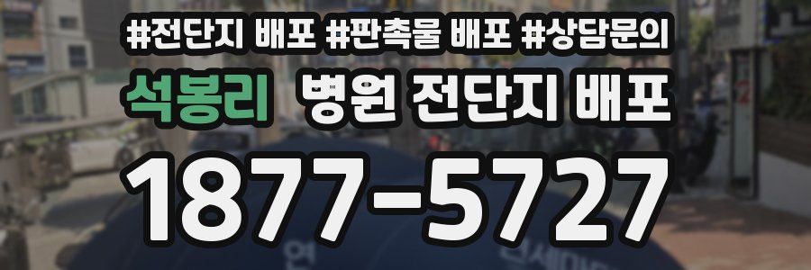석봉리 병원 전단지 배포