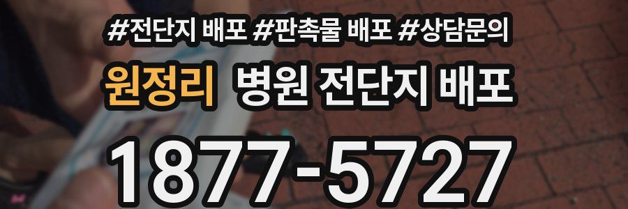 원정리 병원 전단지 배포