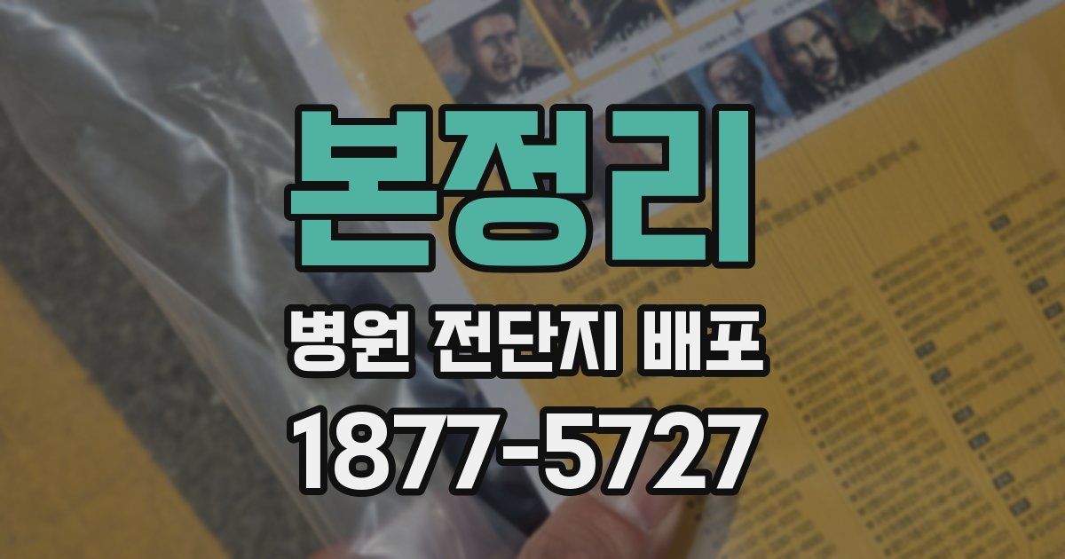 본정리 병원 전단지 배포