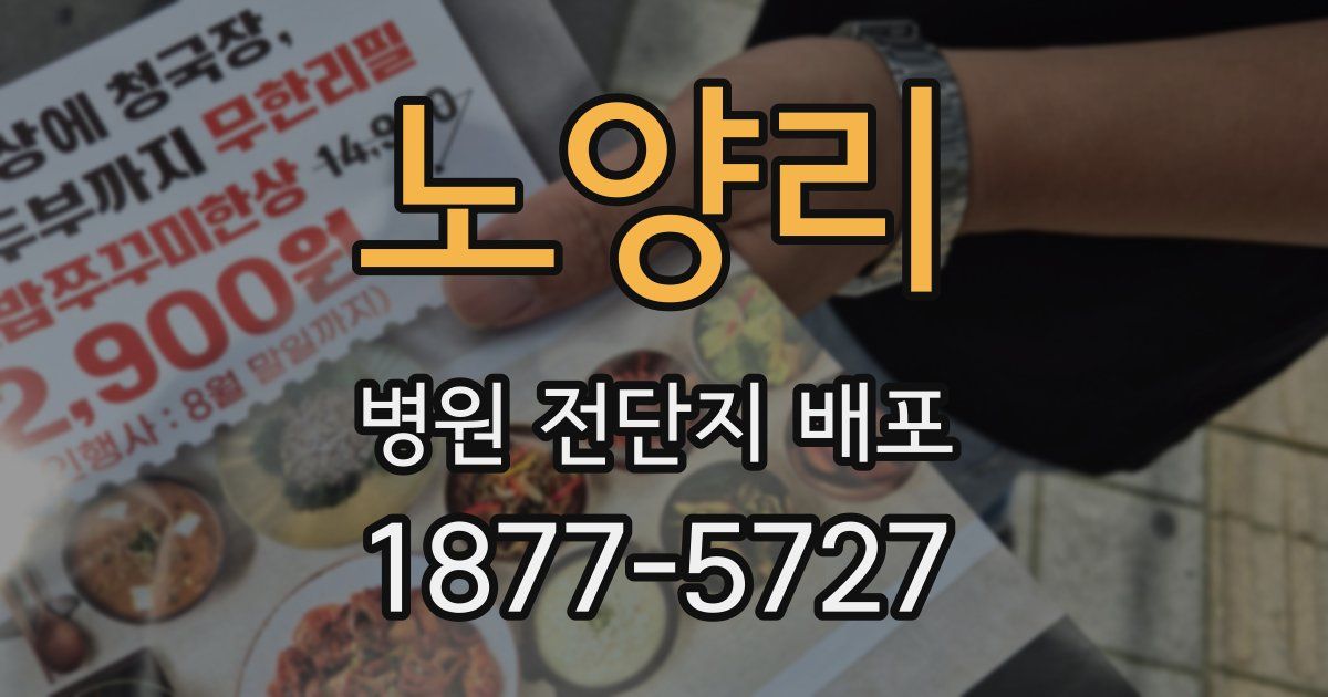 노양리 병원 전단지 배포