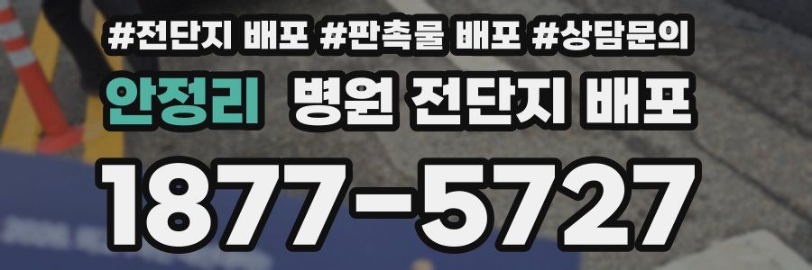 안정리 병원 전단지 배포