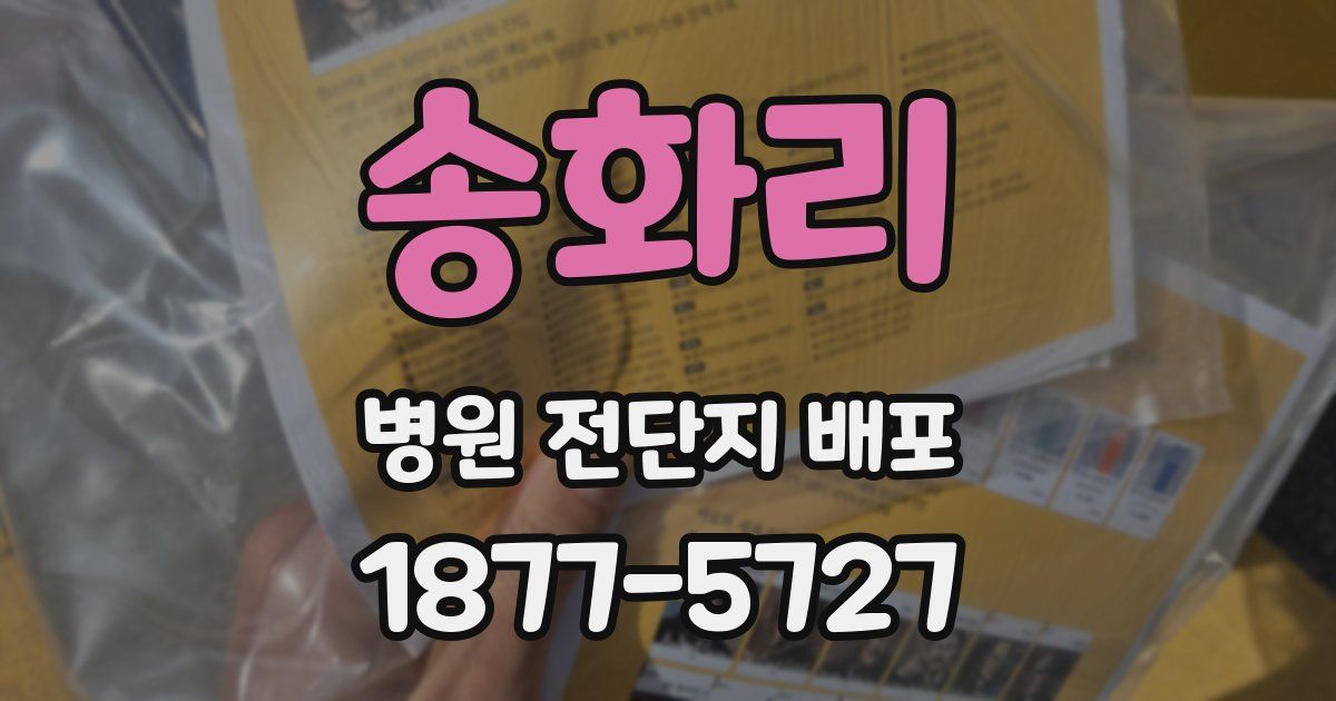 송화리 병원 전단지 배포