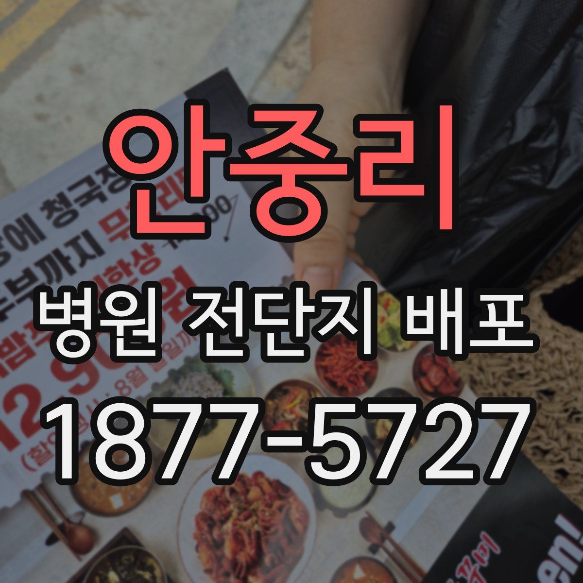 안중리 병원 전단지 배포