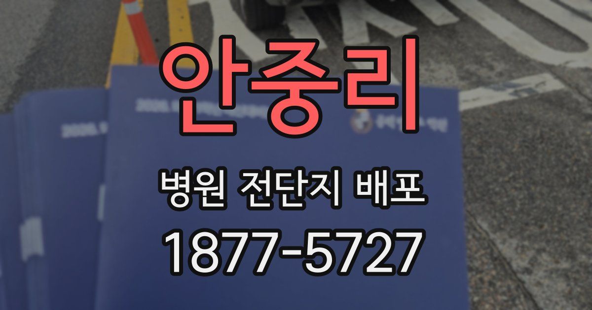 안중리 병원 전단지 배포