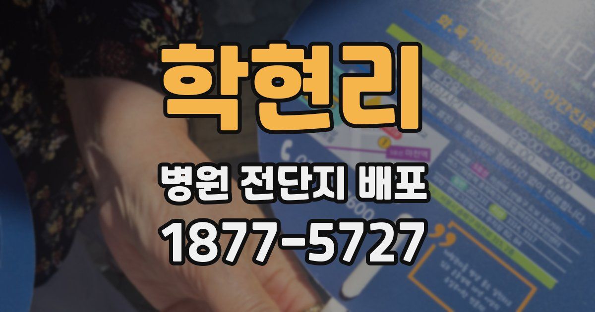 학현리 병원 전단지 배포