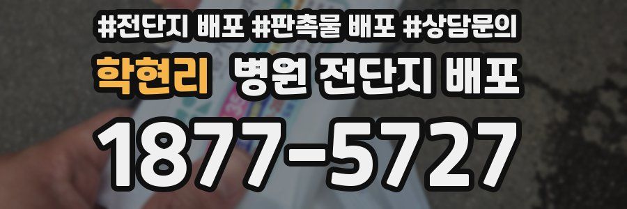 학현리 병원 전단지 배포