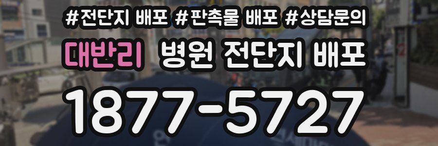 대반리 병원 전단지 배포