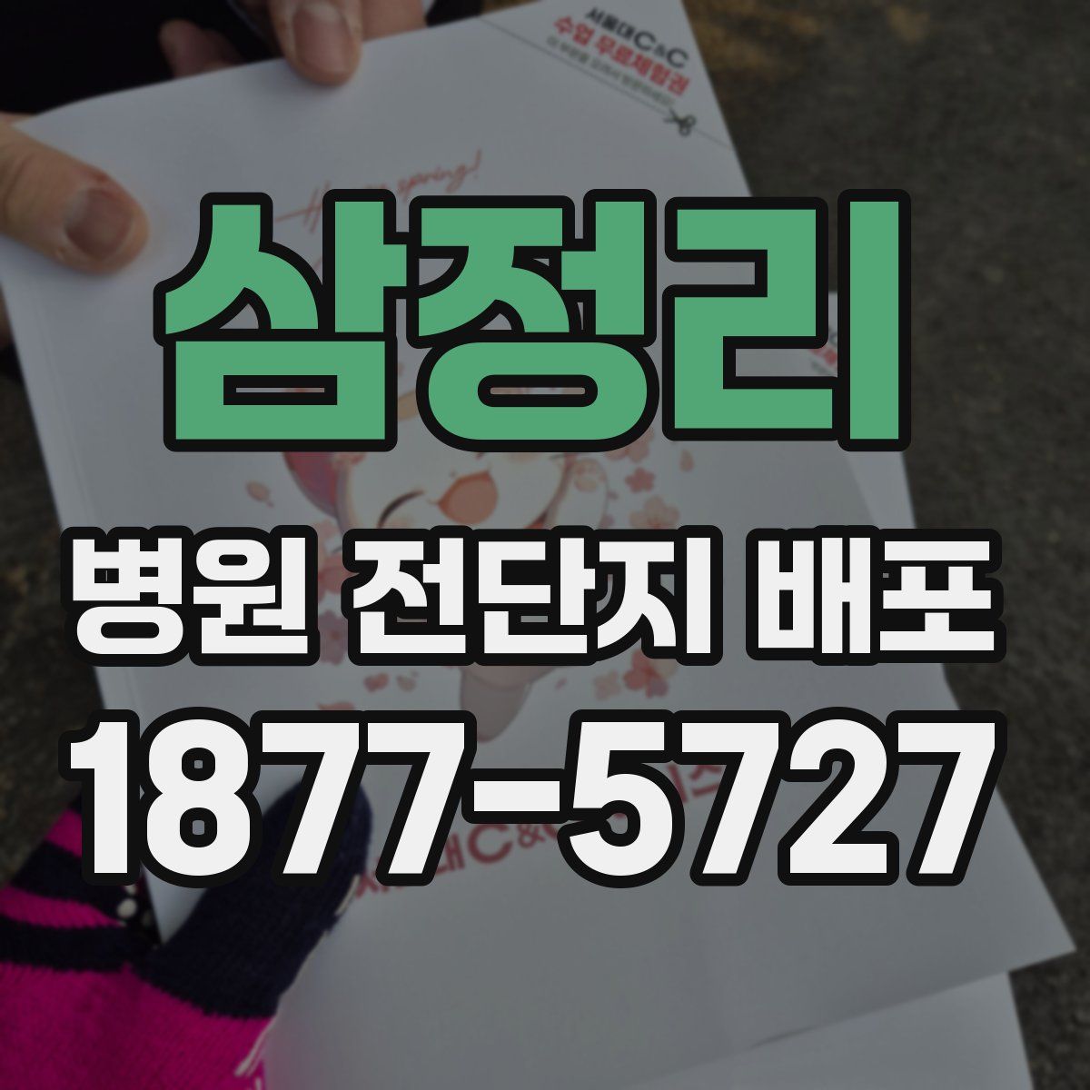 삼정리 병원 전단지 배포