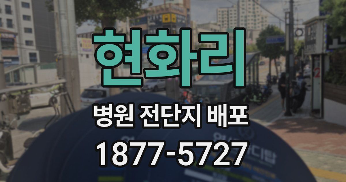현화리 병원 전단지 배포