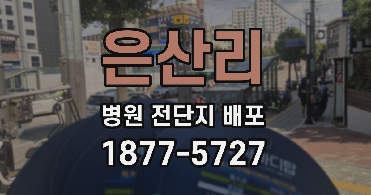 은산리 병원 전단지 배포
