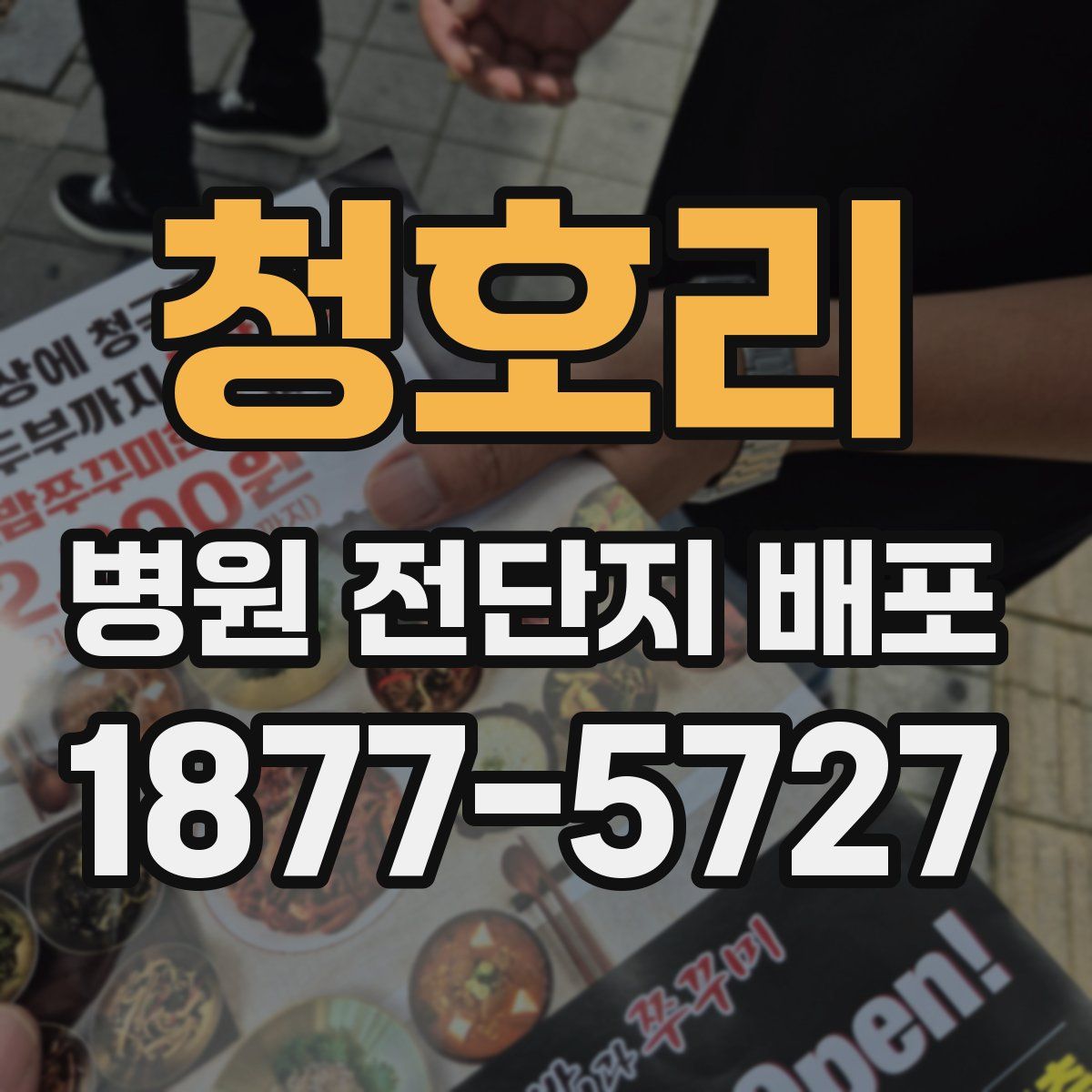 청호리 병원 전단지 배포