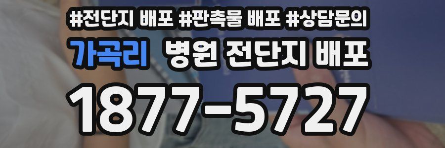 가곡리 병원 전단지 배포