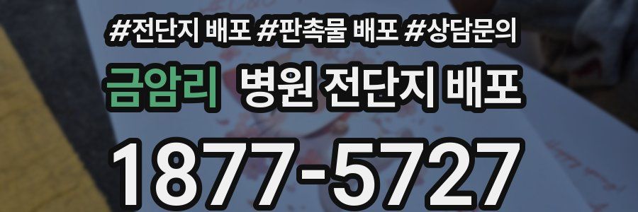 금암리 병원 전단지 배포