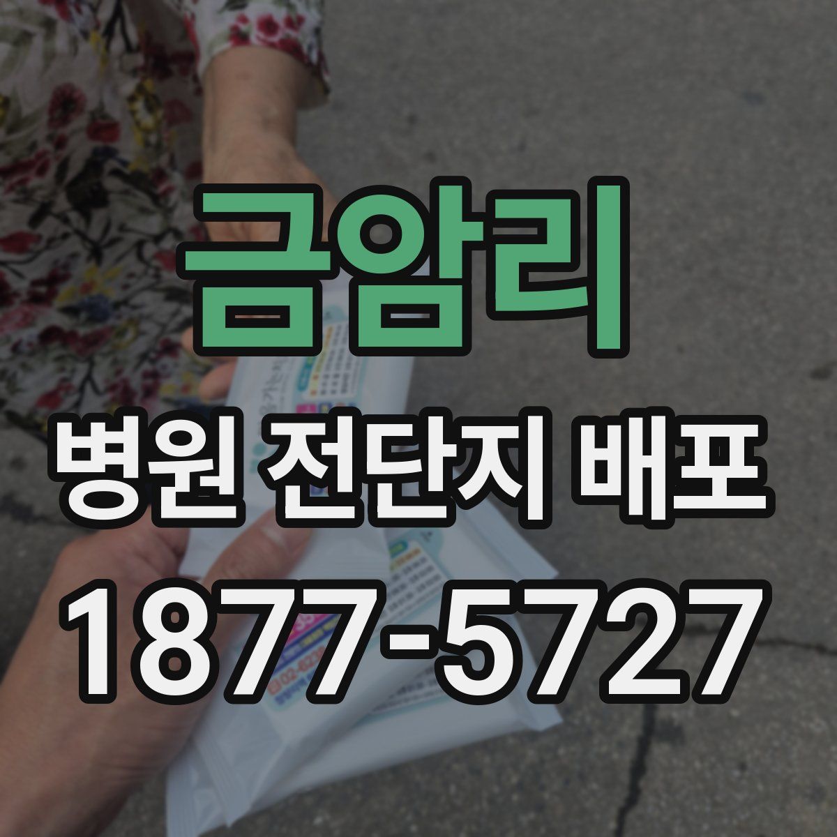 금암리 병원 전단지 배포