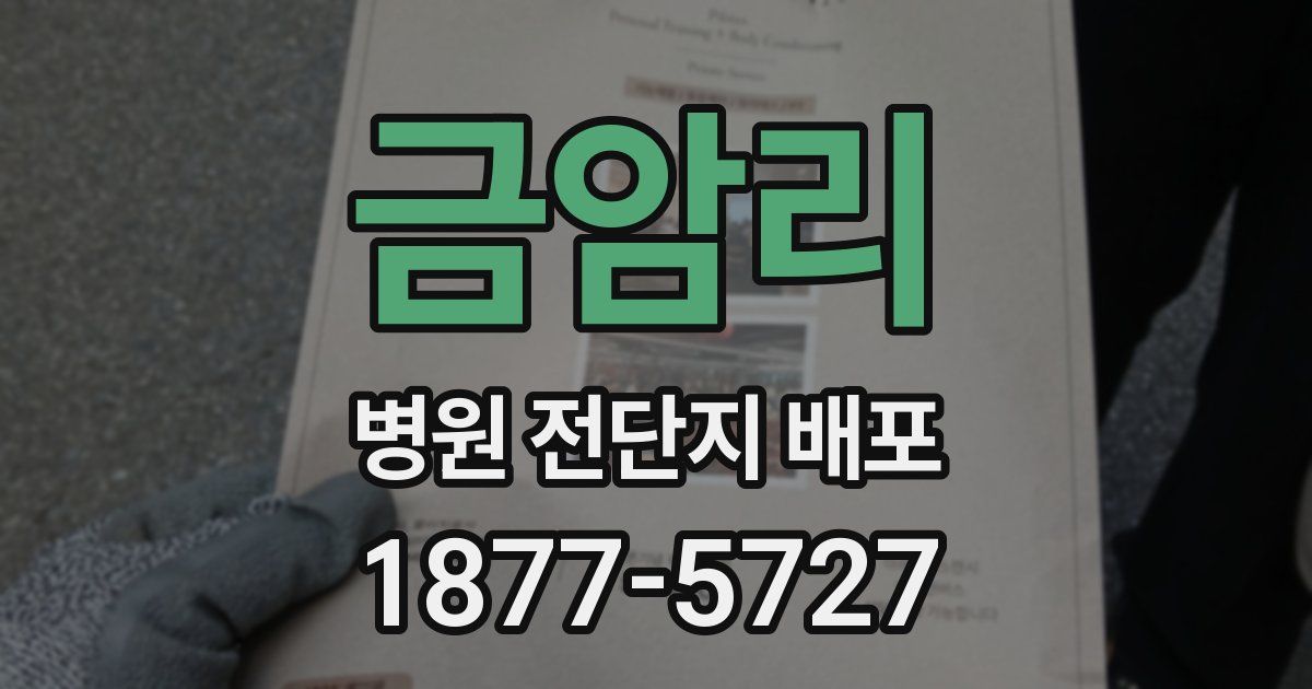 금암리 병원 전단지 배포