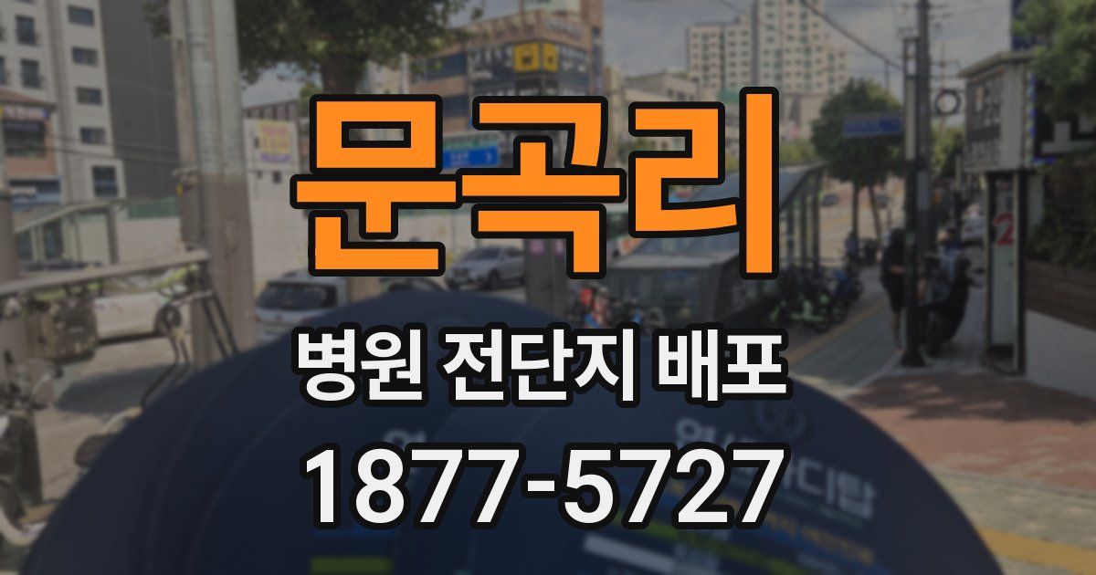 문곡리 병원 전단지 배포
