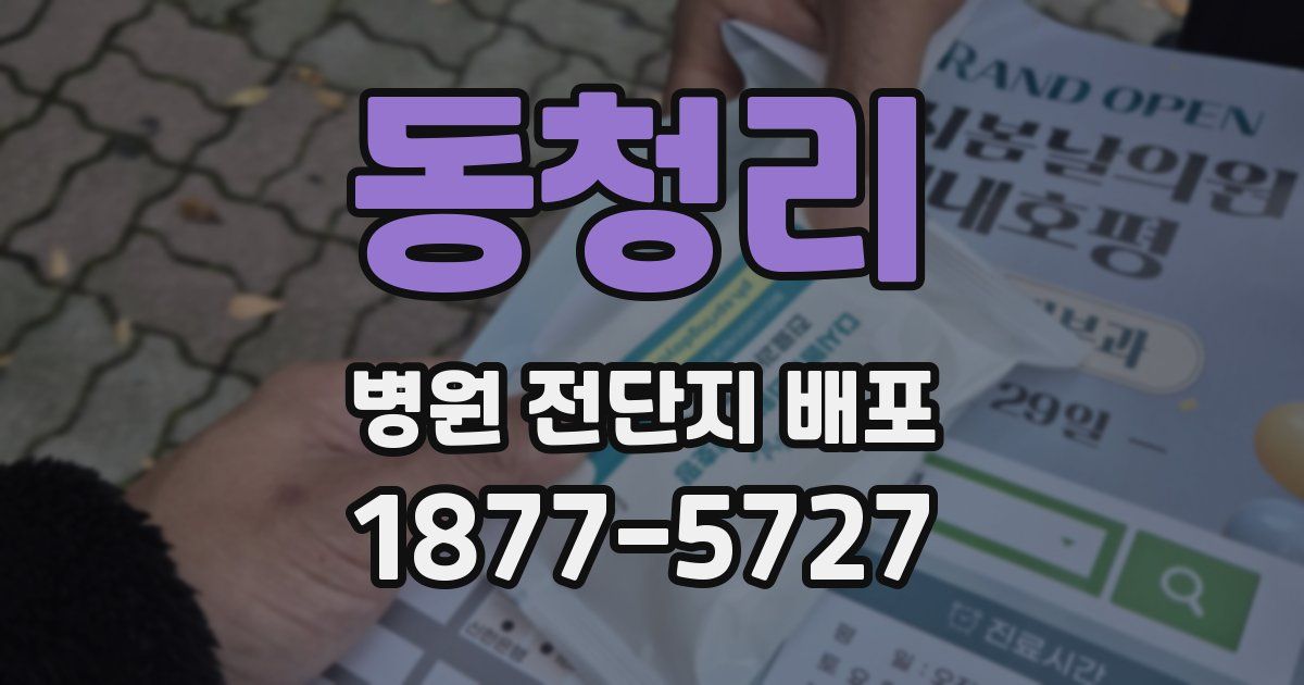 동청리 병원 전단지 배포