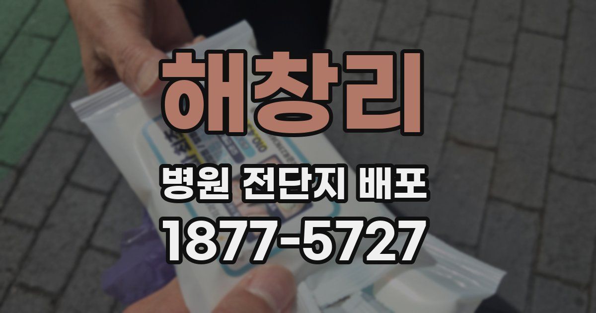 해창리 병원 전단지 배포
