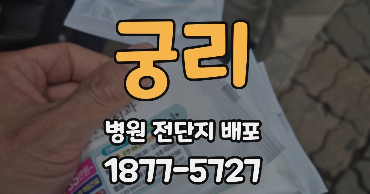 궁리 병원 전단지 배포
