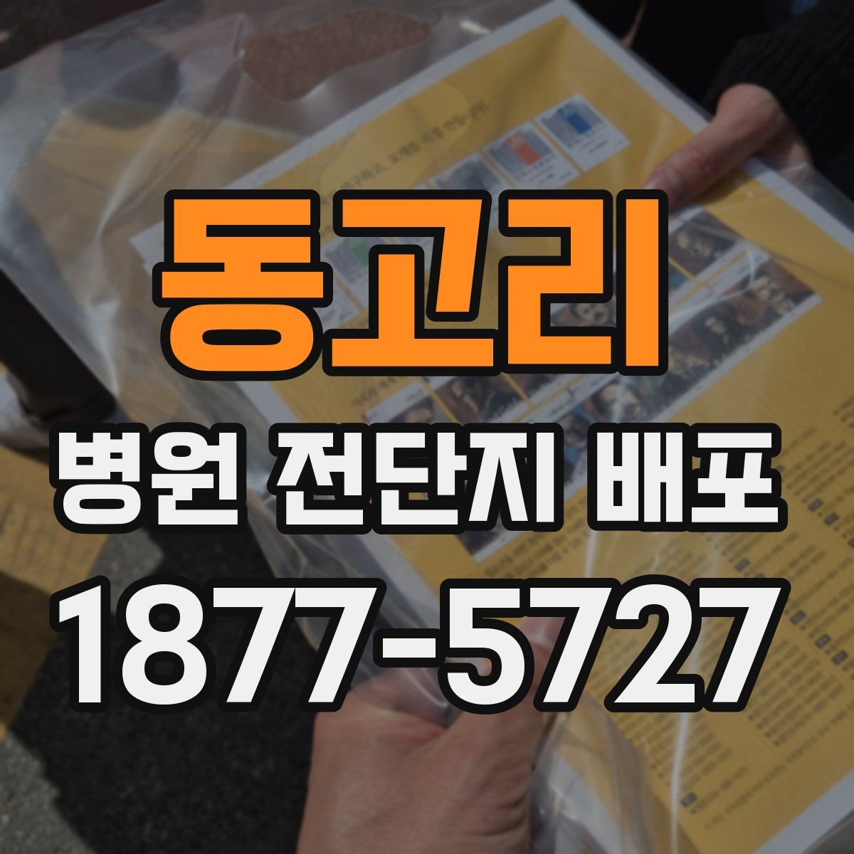 동고리 병원 전단지 배포