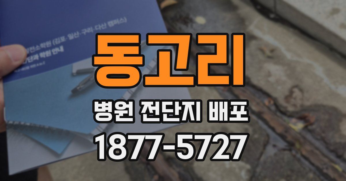 동고리 병원 전단지 배포