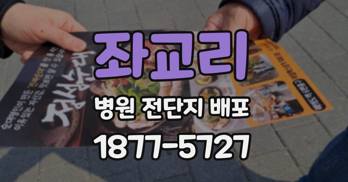 좌교리 병원 전단지 배포