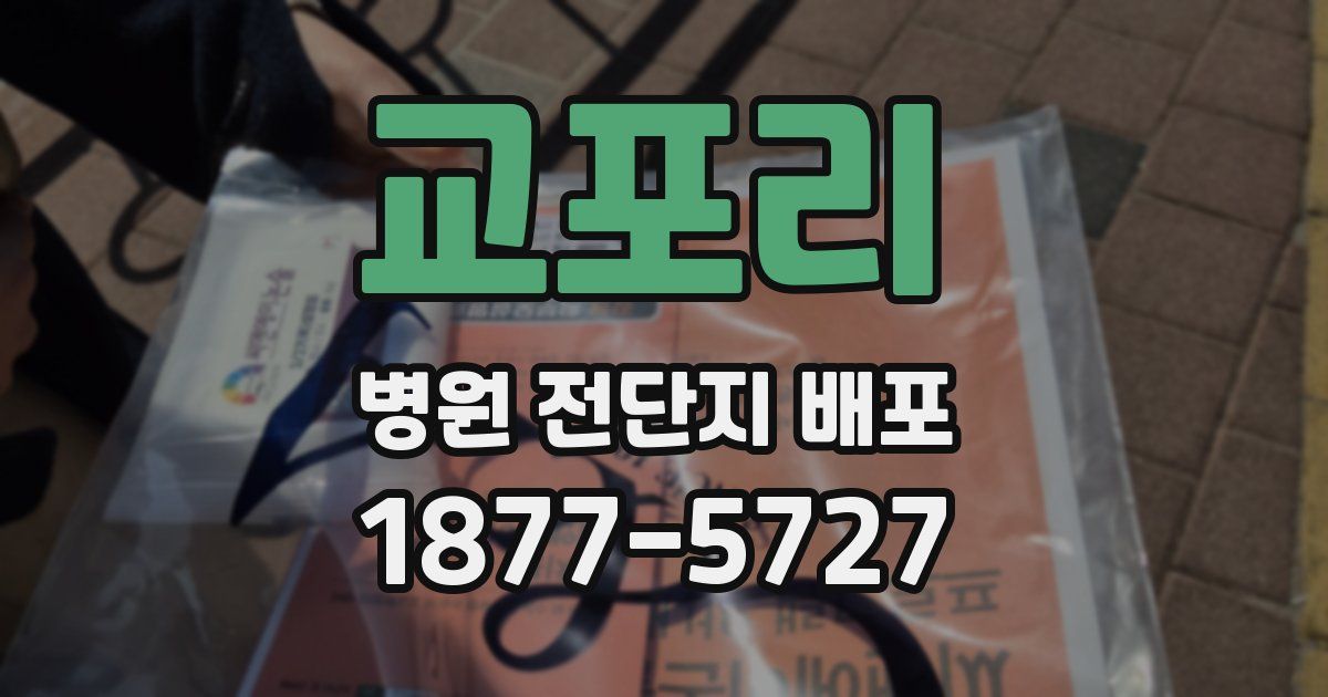 교포리 병원 전단지 배포