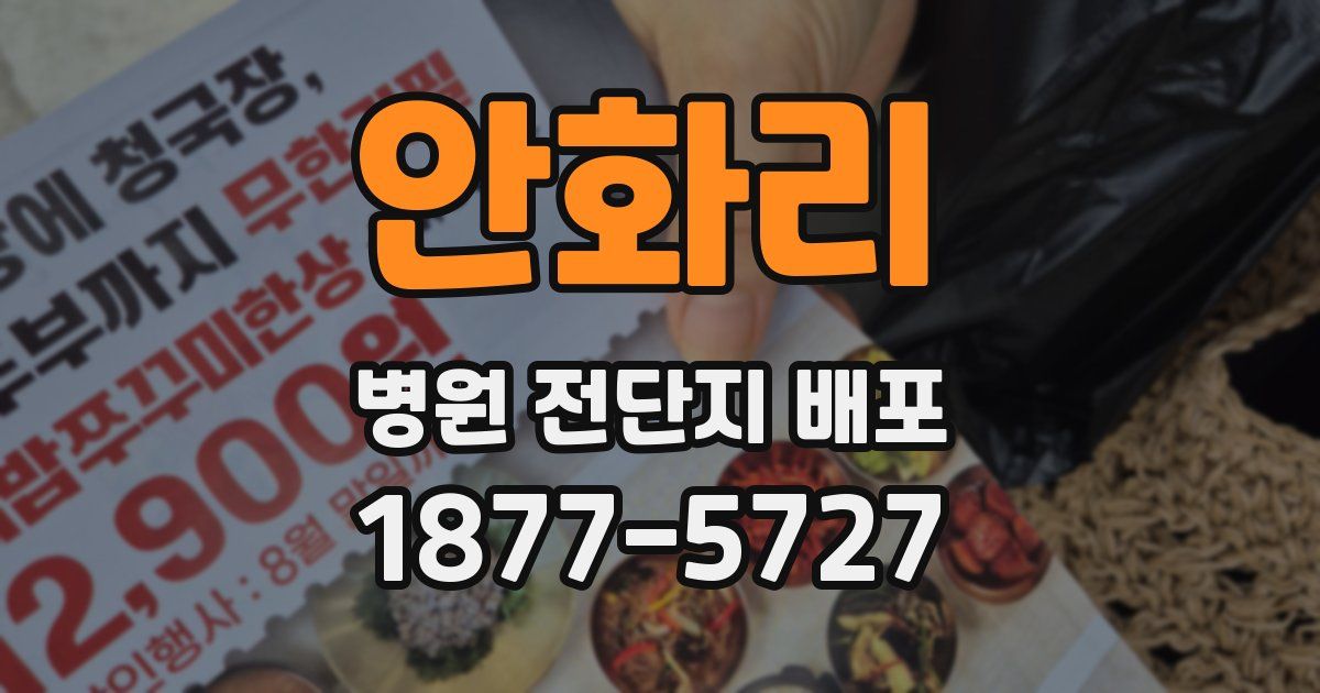 안화리 병원 전단지 배포
