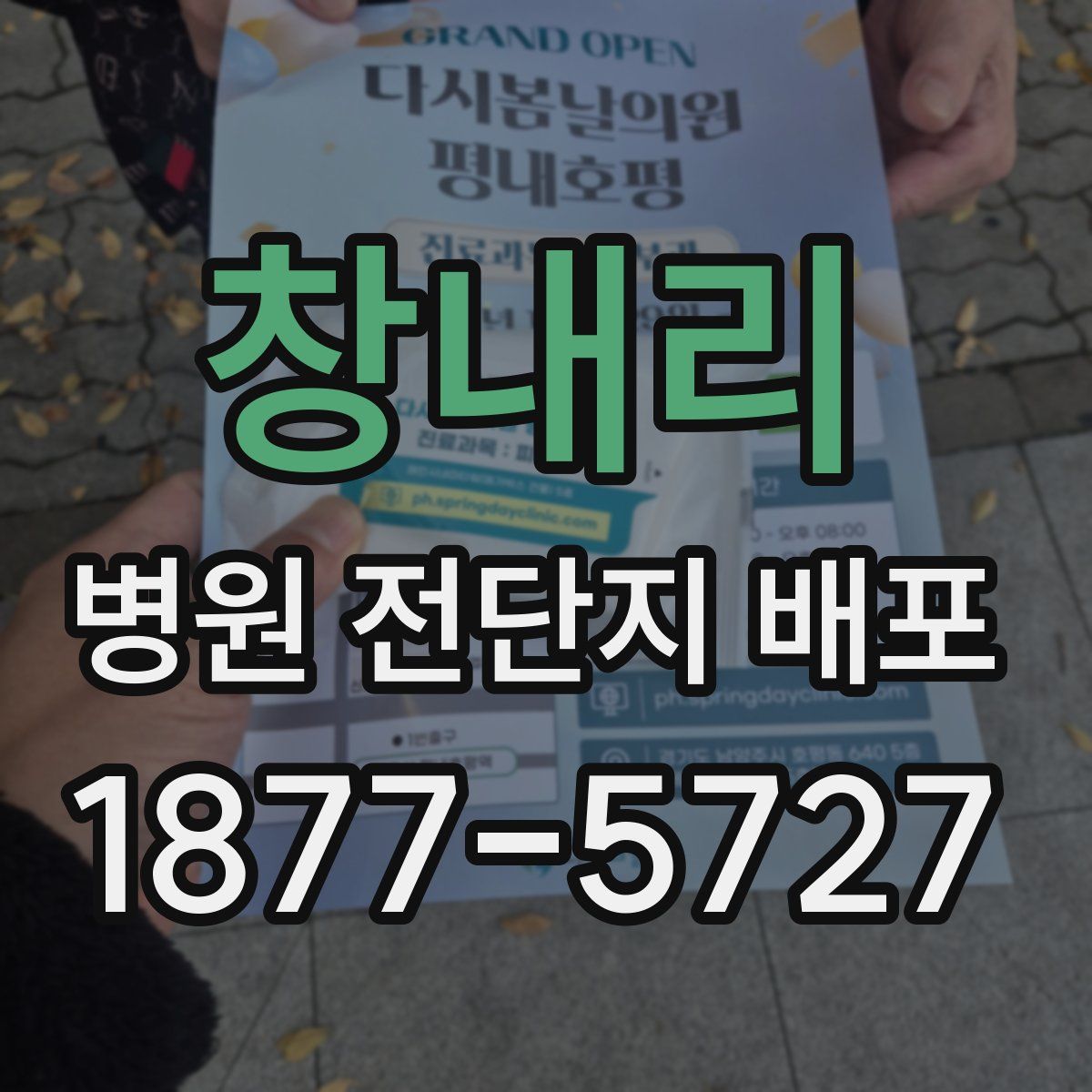 창내리 병원 전단지 배포