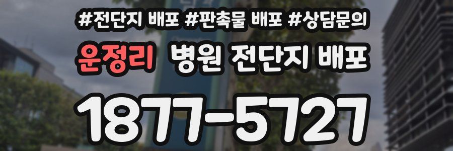 운정리 병원 전단지 배포