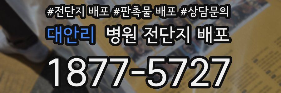 대안리 병원 전단지 배포