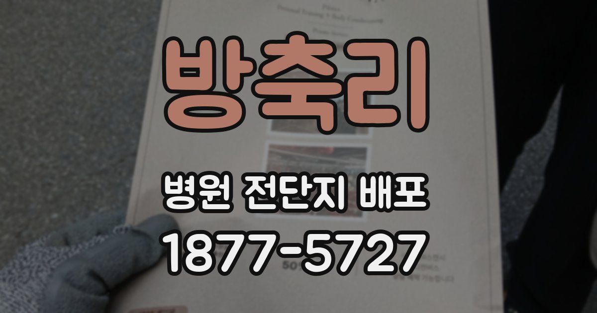 방축리 병원 전단지 배포