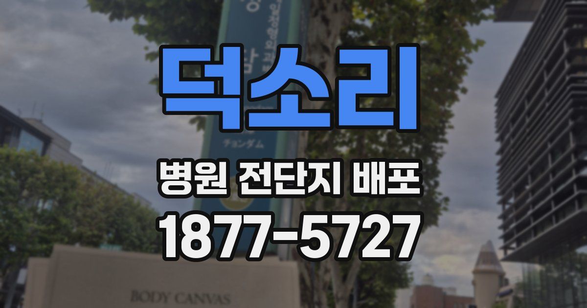 덕소리 병원 전단지 배포