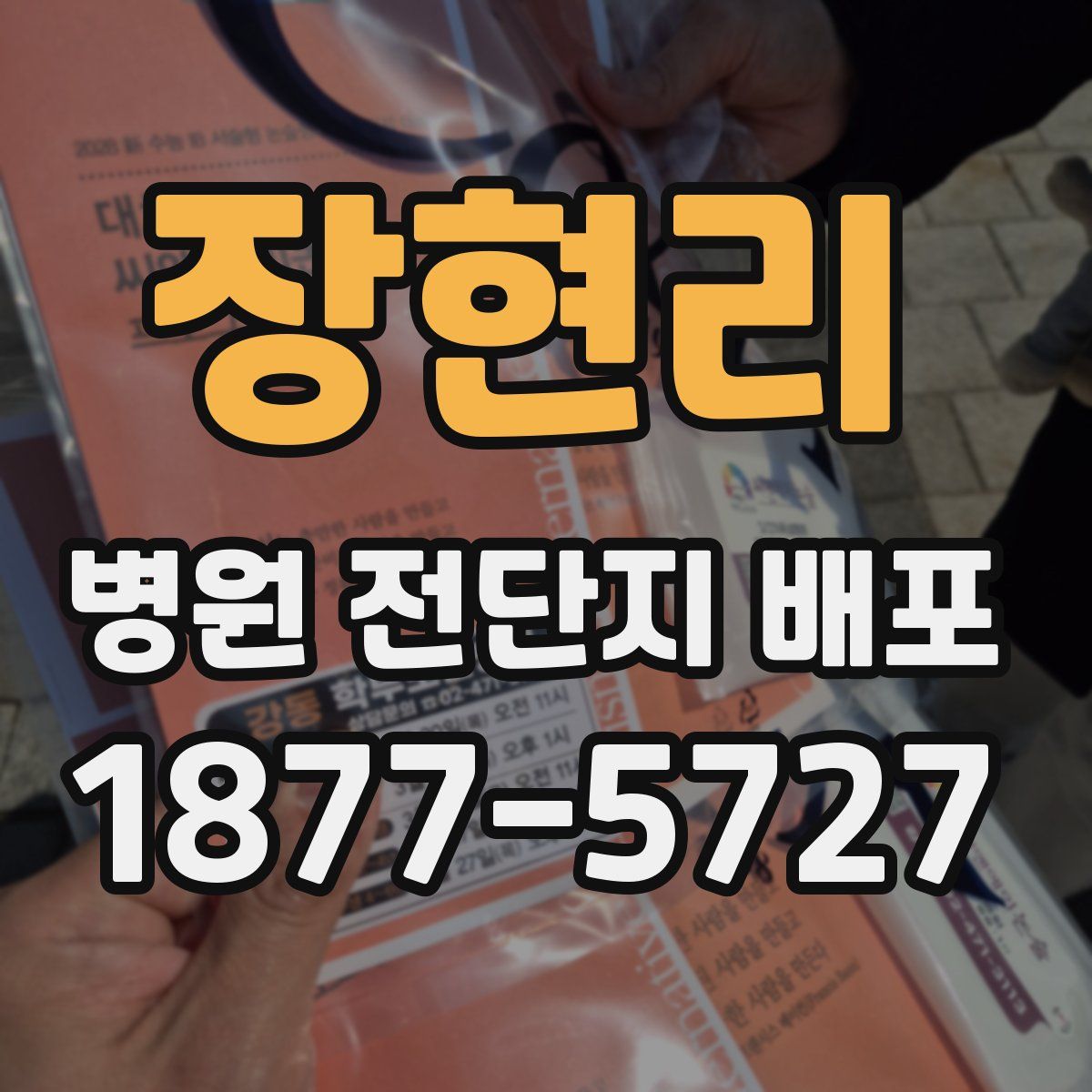 장현리 병원 전단지 배포