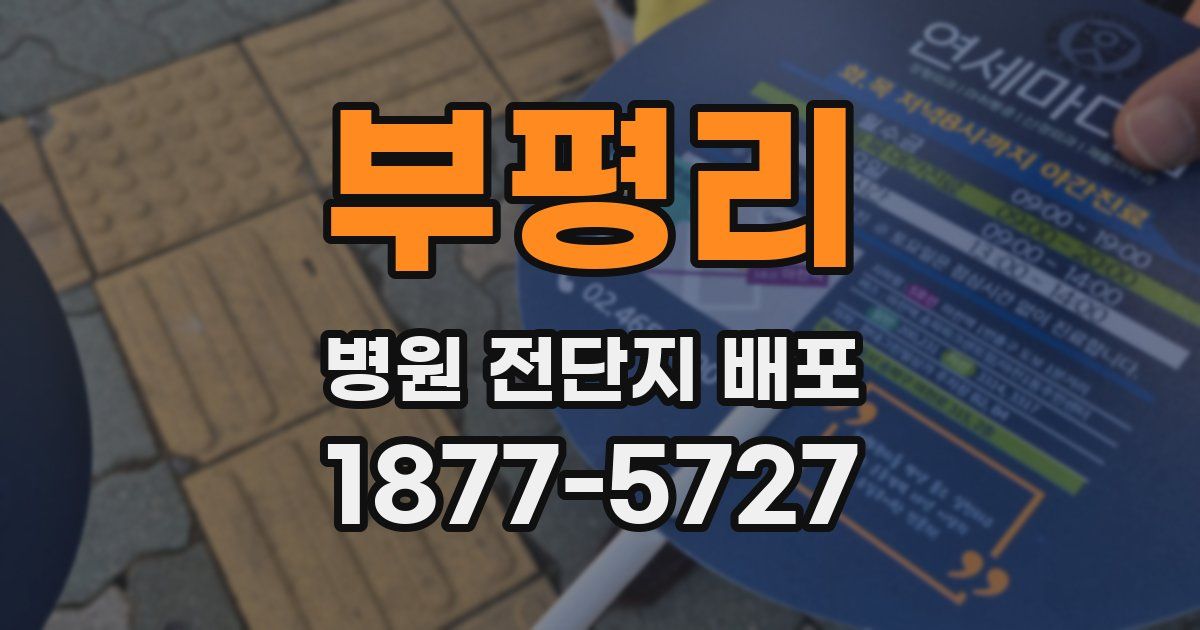 부평리 병원 전단지 배포