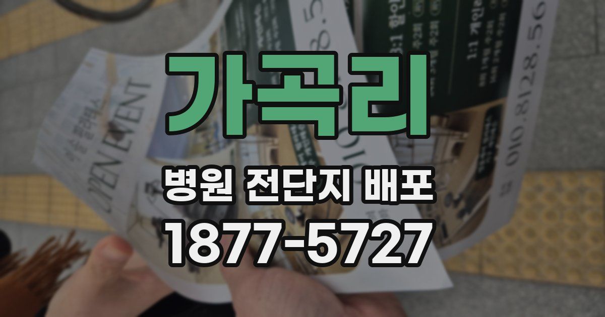 가곡리 병원 전단지 배포